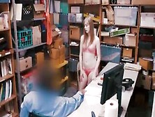 Pale Redhead Teen Thief Punsh Fucked By A Mall Cop