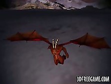 3D Redhead Gets Fucked Hard By A Winged Demon