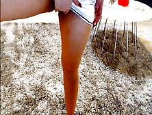 Mini Skirt Sexy Teen Big Dildo In Her Tight Pussy