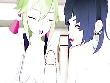 Three-Way With Yelan And Kuki Shinobu Genshin Impact [Hentai 3D]