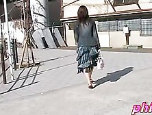 Long Skirt Sharking Adventure Of Oriental Tart Being Caught Off Her Guard