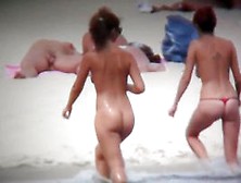 Naked Hot Babes Enjoying A Sunny Day At The Beach