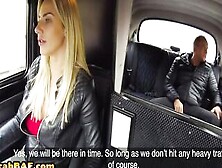 Big Titted Blonde Cabbie Riding Passengers Cock After Fellatio