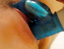A Horny Bitch Fucks Her Twat With A Dildo In Homemade Solo Tape