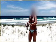 Fiance Shows Melons On Outside Beach | Best Titties On