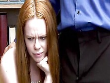 Red Head Eighteen Caught Shoplifting Detained And Screwed