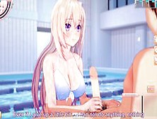 3D/anime/hentai: Hottest And Most Popular Girl In School Gets Fucked By The Pool In Her Bikini !!!