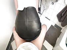 Amateur Stepmom Gets Drilled In Her Leather Petticoat - Cum On Leather Butt