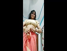 Indian Aunty Saree Strip