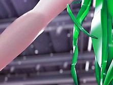 Hentai Mmd Dance Tatto 3D Undress Long Green Hair Color Edit Smixix