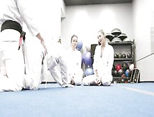 Bffsxxx. Com - Lucky Karate Professor Fucks 3 Goddess Students Abigail Peach,  Bella Rolland And Olivia Gray They Pounded Into Kar
