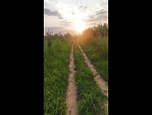 Point Of View Daring Lover Make A Piss In Public During An Amazing Sunset # Almost Get Caught !