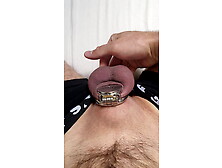 Releasing Micro Chastity Cage With Penis Plug