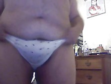 Chub Fat Guy Trying On Super Tight New Panties