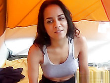 Sexy Latina Babe Gets Fucked In A Tent