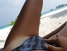 Spunk Inside Me On Public Beach.  Hot Horny Wet Snatch And Booty