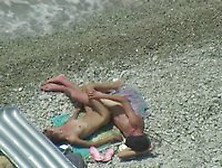 Sexy Couple Having Fun At Nude Beach