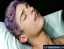 Cute Twink Whines For Us And Plays With His Big Fat Dong