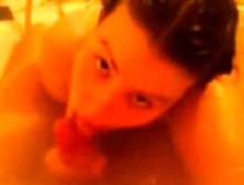 Great Clean Fun While We're In The Tub Stroking On My Cock
