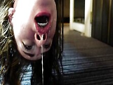 Throat Fucking Her While Spit Drains Down Her Amazing Face