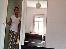 Cleaning Lady Help Me Cum.  Hot Ebony Young Maid Fucking