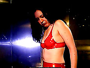 Chained Lesbian In Latex Wants Her Master To Punish Her On The B