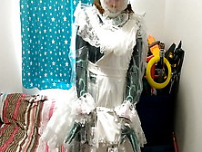 Plastic Covered Maid Midna – Breathplay,  Sissy Cosplay,  Cuffs,  Plush,  Hump