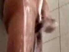 Oriental Tranny Masturbate Her Jock With Bubbles In The Shower