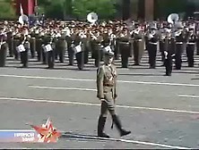 American Soldiers In Russian Military Parade. Wmv