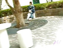 Sharking Video Shows A Japanese Chick In A Kimono In A Park