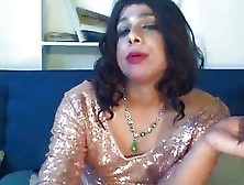 Classy Crossdressing Shemale Teases While Smoking And Taking A Selfie