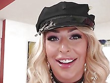 Blonde Trans Babe Chanel Santini Gives Babe Zoe Sparx Hardcore Anal
