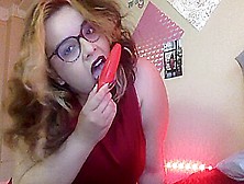 Watch Me Use My Vibrator In My Red Dress Til I Cum