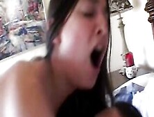 Huge Penis Bro Loves To Lick Dark Haired's Vagina Before Drilling Her With Penis