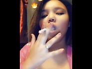 Ebony Babe Smoking Late Night