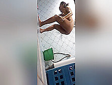 Today Exclusive- Lankan Wife Bathing Record By Hidden Cam