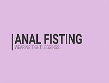 Anal Handing Wearing Tight Leggings