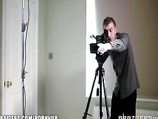 Camera-Man Gets Pulled Inside 3 Way - Brazzers