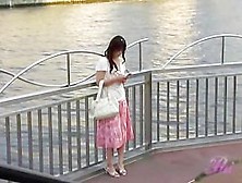 Marvelous Pasty Sweetie Loses Her Long Skirt During Quick Sharking Scene