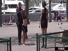 Public Disgrace - Public Whipped Smalltits Babe By Master And Mistress Outdoor