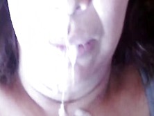 Gigantic Cumshots Made To My Ex-Wife's Mouth,  Face,  Breasts,  Unshaved Vagina,  Butt,  Lingerie
