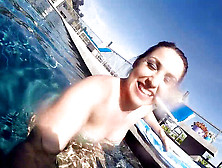 Lezzie Fun With Cameras By The Pool