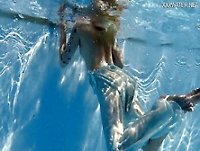 Sweet Finnish Blonde Tattooed Pornstar Mimi Underwater