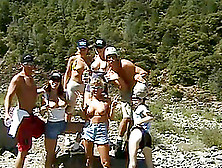 During A River Rafting Trip This Couple Fucks At Camp