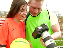 A Hot Soccer Girl Gets Naked And Gets Banged By A Photographer