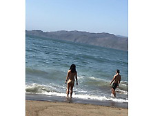 Oriental Nude Playing At Baker Beach 0