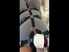 Spandex Tits Strap Bondage Vibecum