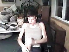 Skinny Boy Wank And Cum On His Teeshirt