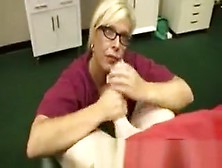 Mature Doctor Wants To Check His Cum Level In Her Office