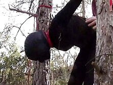 The Throater 2021: Submissive Masked Hoe Tied Outside Throated And Banged! Inside